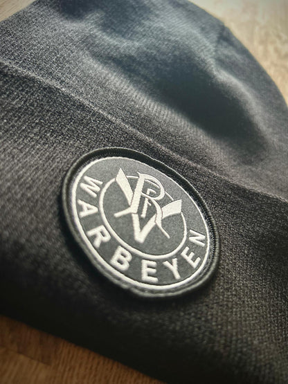 Beanie VfR mit  gesticktem Logo aus Schurwolle Schwarz